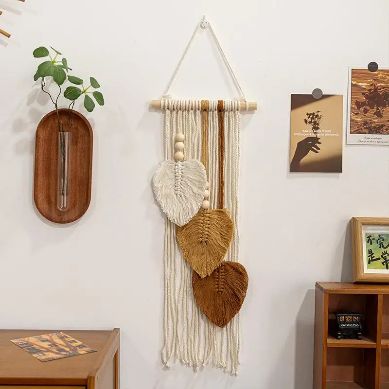 

Настенный гобелен ручной работы Le Motif, креативный декор для дома, подвесное украшение с кисточками, настенный декор для гостиной, прямоугольный, разноцветный