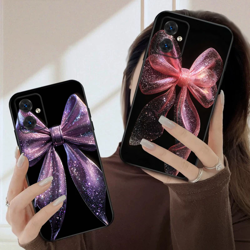 

Exquisite style bow tie For Motorola Moto G04 14 15 24 34 35 54 55 75 84 85 Edge 40 50 Fusion 60 Fusion silicone soft phone case
