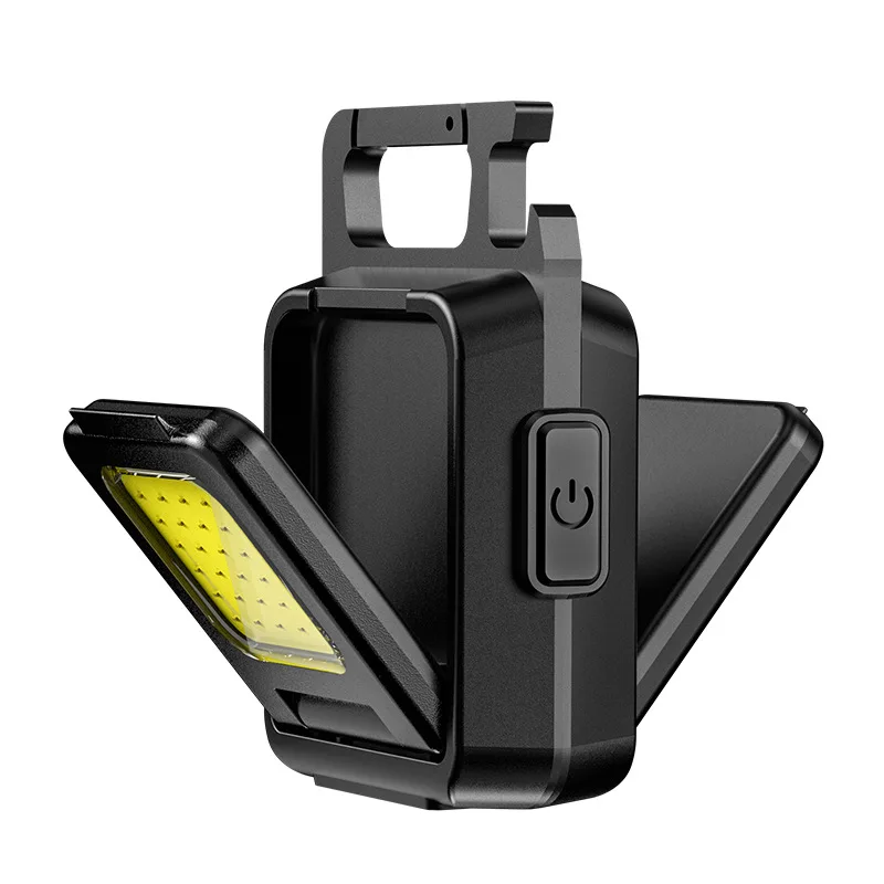 Mini Flashlight Keychain Light COB Camping Lamp USB Rechargeable Foldable Outdoor Lights Super Bright Portable Emergency Lantern