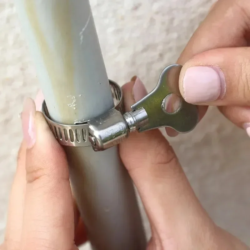 Abrazadera de manguera giratoria de acero inoxidable ajustable, Clip de tubo de conducción de gusano, banda de tornillo para grifo, abrazadera de tubo de combustible para coche, venta al por mayor, 50/10 Uds.