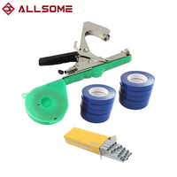 ALLSOME Tying Tool Plant Garden Plant  Tapener Machine 10 Rolls Tape Set for Vegetable, Grape, Tomato,Cucumber, Pepper Flower