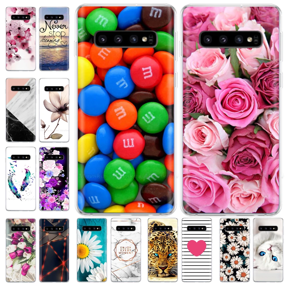 Newest TPU Printed Case For Samsung Galaxy S10 S10+ Phone Shell For Samsung S10 Plus S10e Cases Back Cover Bumper Fundas Coque