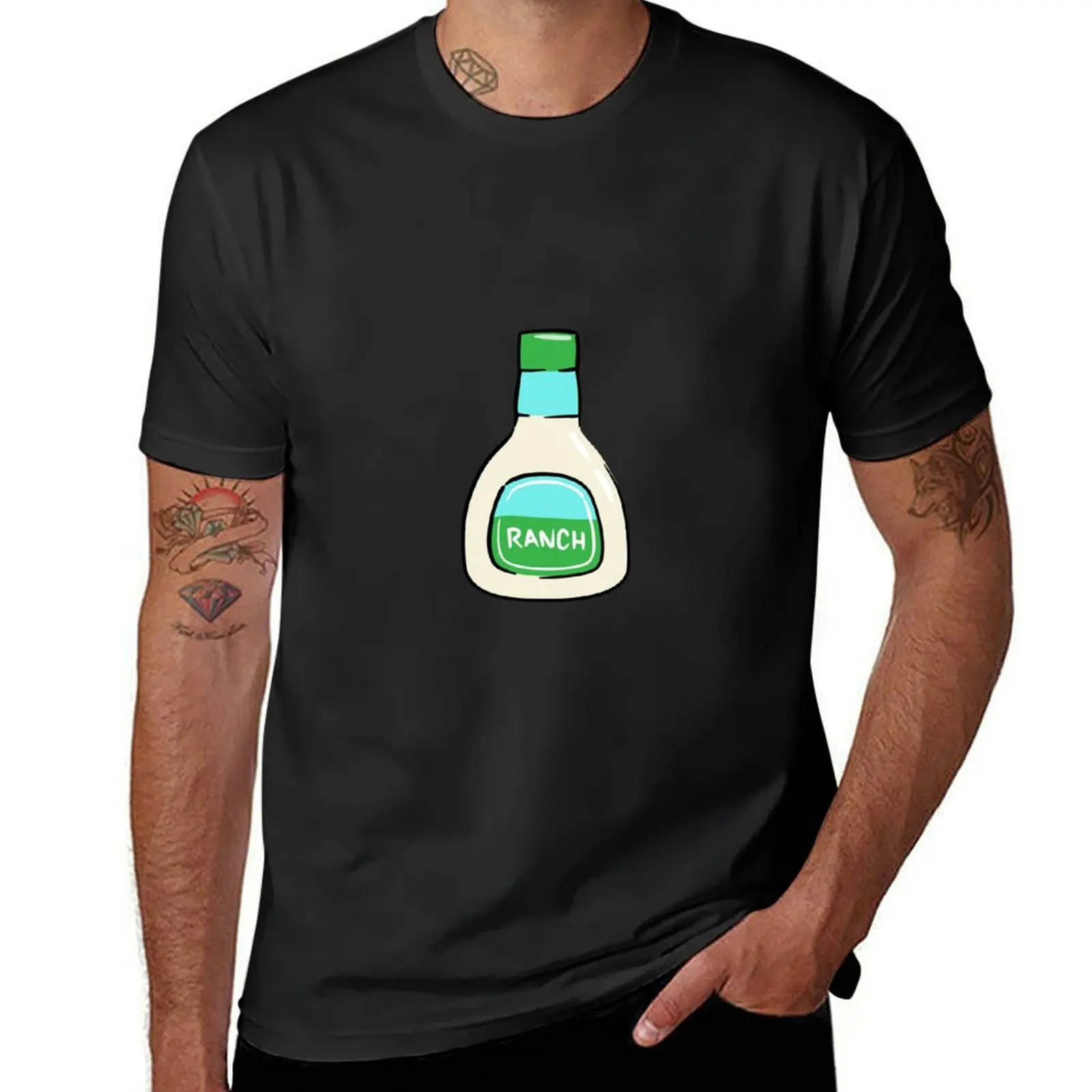 

Ranch - salad dressing bottle T-Shirt Short sleeve tee vintage clothes graphics oversized t shirt men