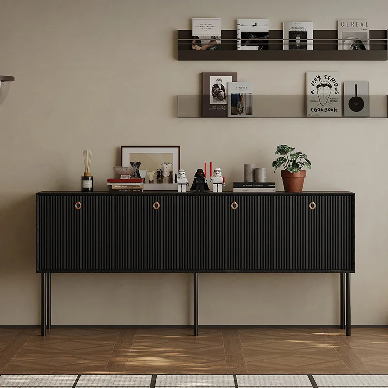 Side cabinet Home living room decorative storage cabinet Solid wood carved storage cabinet