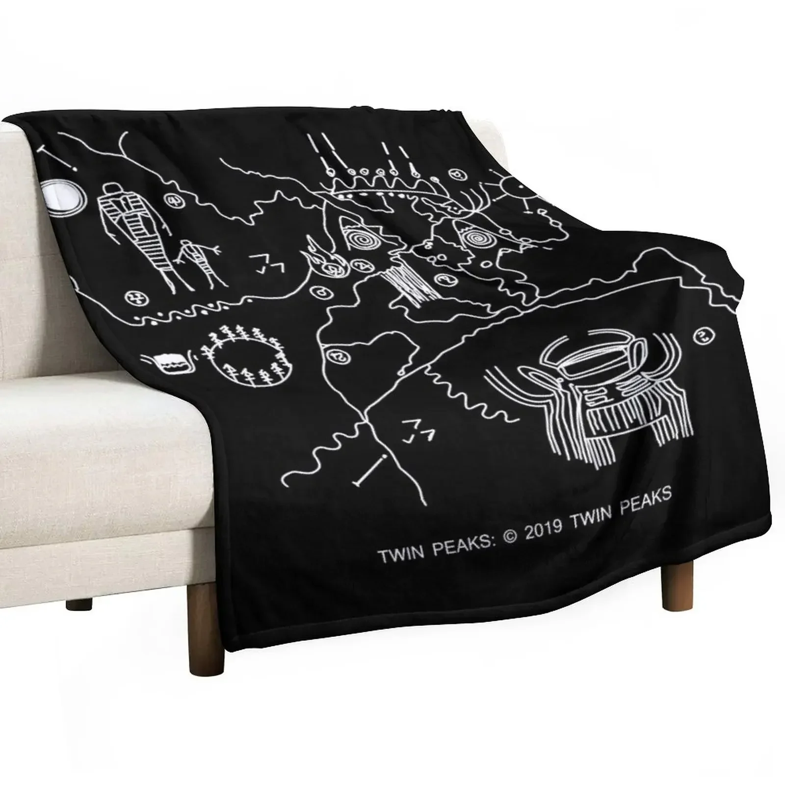 

Twin Peaks -Cave Map Throw Blanket Moving for sofa Blankets