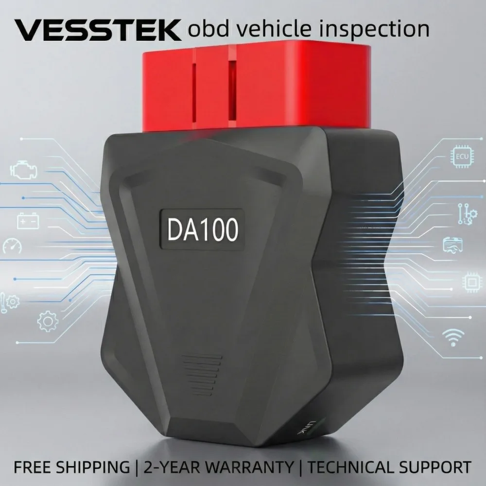 

VESSTEK DA100 Car OBD2 Scanner with Switch Auto Fault Code Reader Eraser Engine Battery Test Diagnostic Tool
