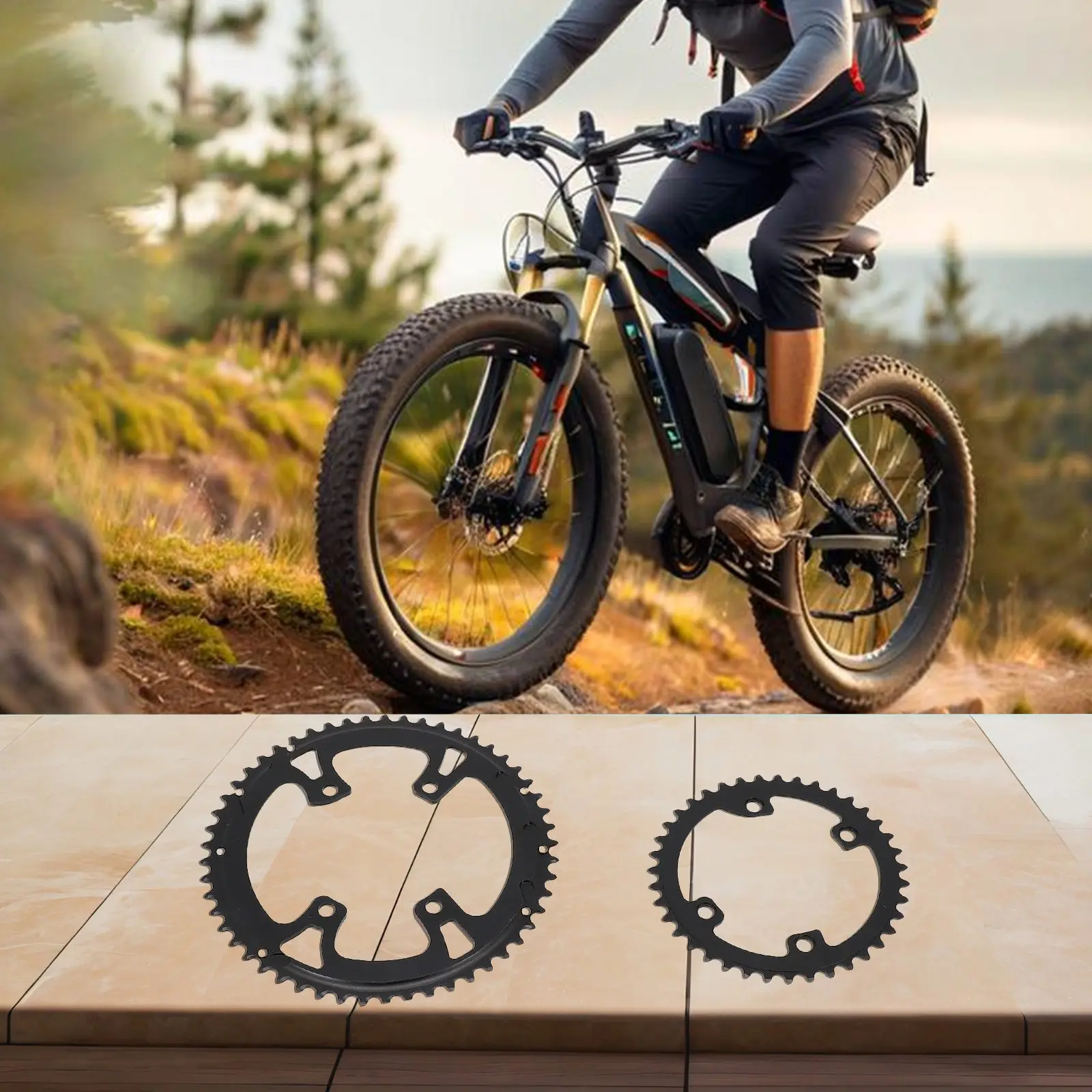 

Road Bike Chainring Double 53 39T Compatible with FC R9100 R8000 R7000 Cranks Aluminum 7075 110BCD 10 12 Speed