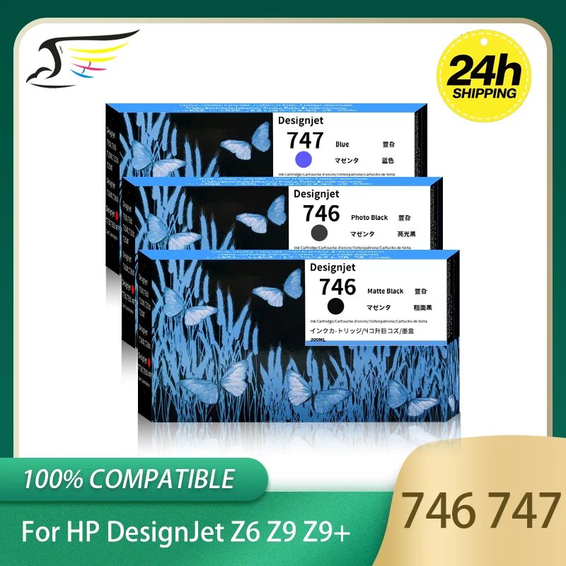 

BFHH 746 747 P2V82A P2V83A P2V80A Совместимый цветной струйный картридж с пигментными чернилами для HP746 для принтера HP DesignJet Z6 Z9 Z9+