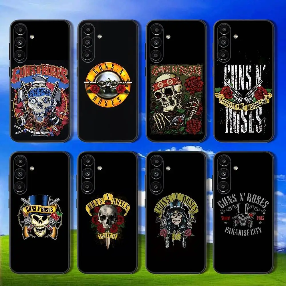 

Guns N Roses Band Phone Case For Samsung Galaxy A13,A21s,A22,A31,A32,A52,A53,A71,A80,Soft Black Shell