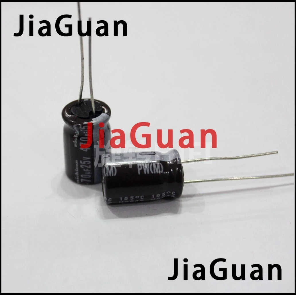 50PCS NEW NICHICON PW 470UF 25V 10X16MM electrolytic capacitor 25V470UF High frequency long life 470uF/25V