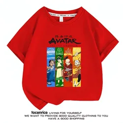 Anime Avatar The Last Airbender T Shirts Summer Fashion Kids Casual Boys Girls Unisex Crew Neck Tshirt Top Parent-child Clothing