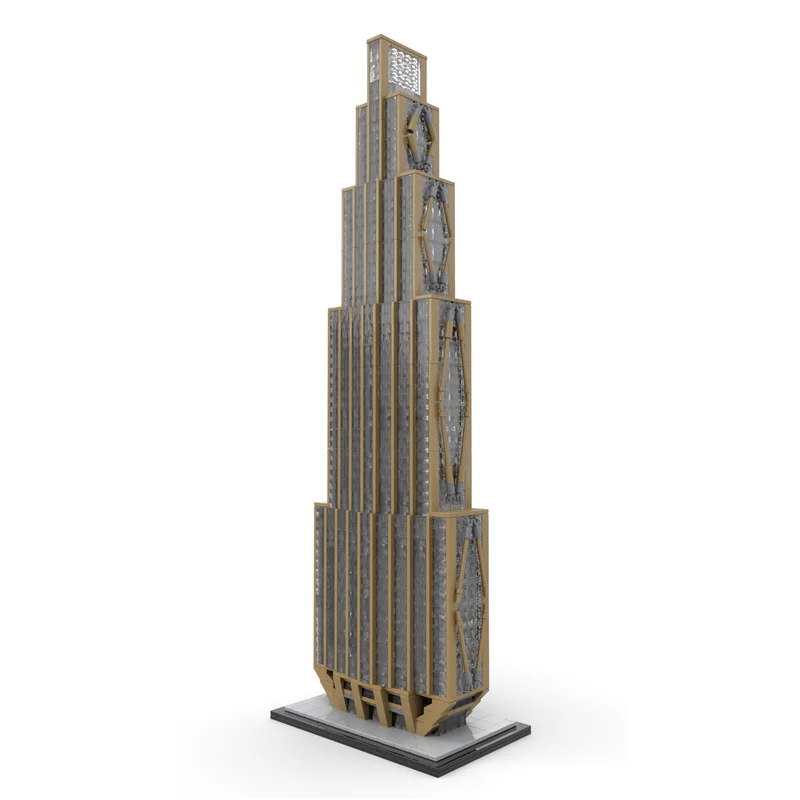 Blocos de construção moc montar brinquedo 270 park avenue modelo em escala 1:800 3180 peças presente de feriado criativo série arranha-céu