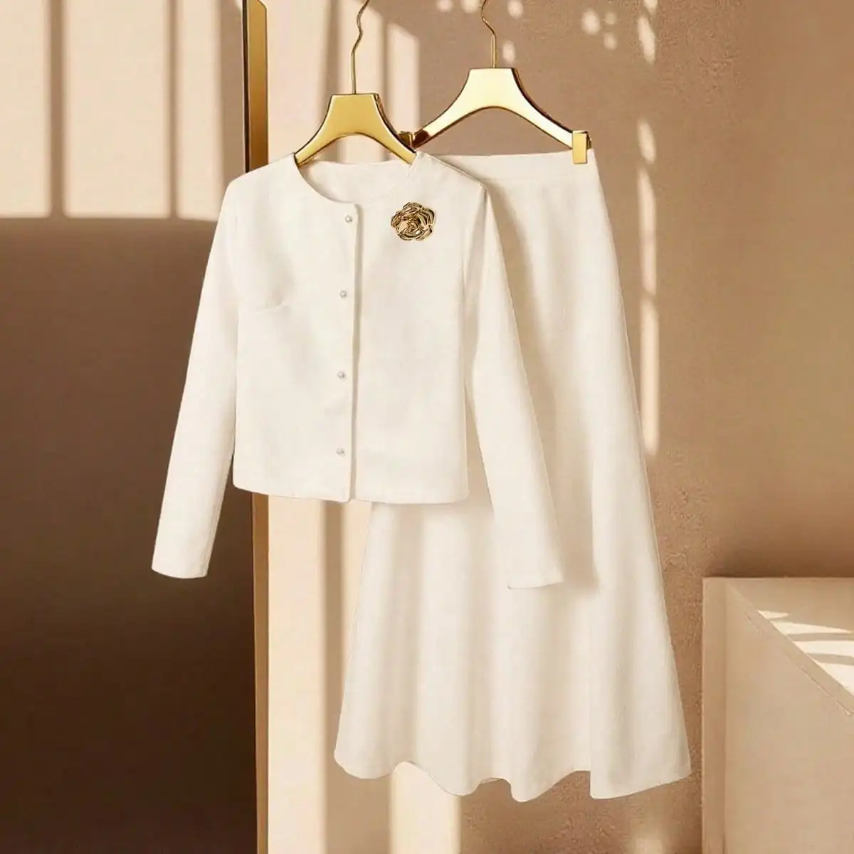 Pop Elegant Temperament Style Small Fragrant Style Half Skirt Set