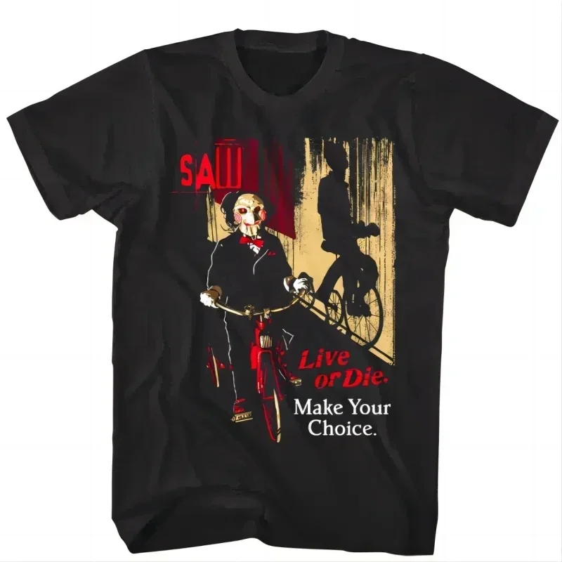 classic horror movie SAW saw 2004 vintage T shirt Vintage manga Printed Clothing Women Men Summer Casual Short Sleeve camisetas