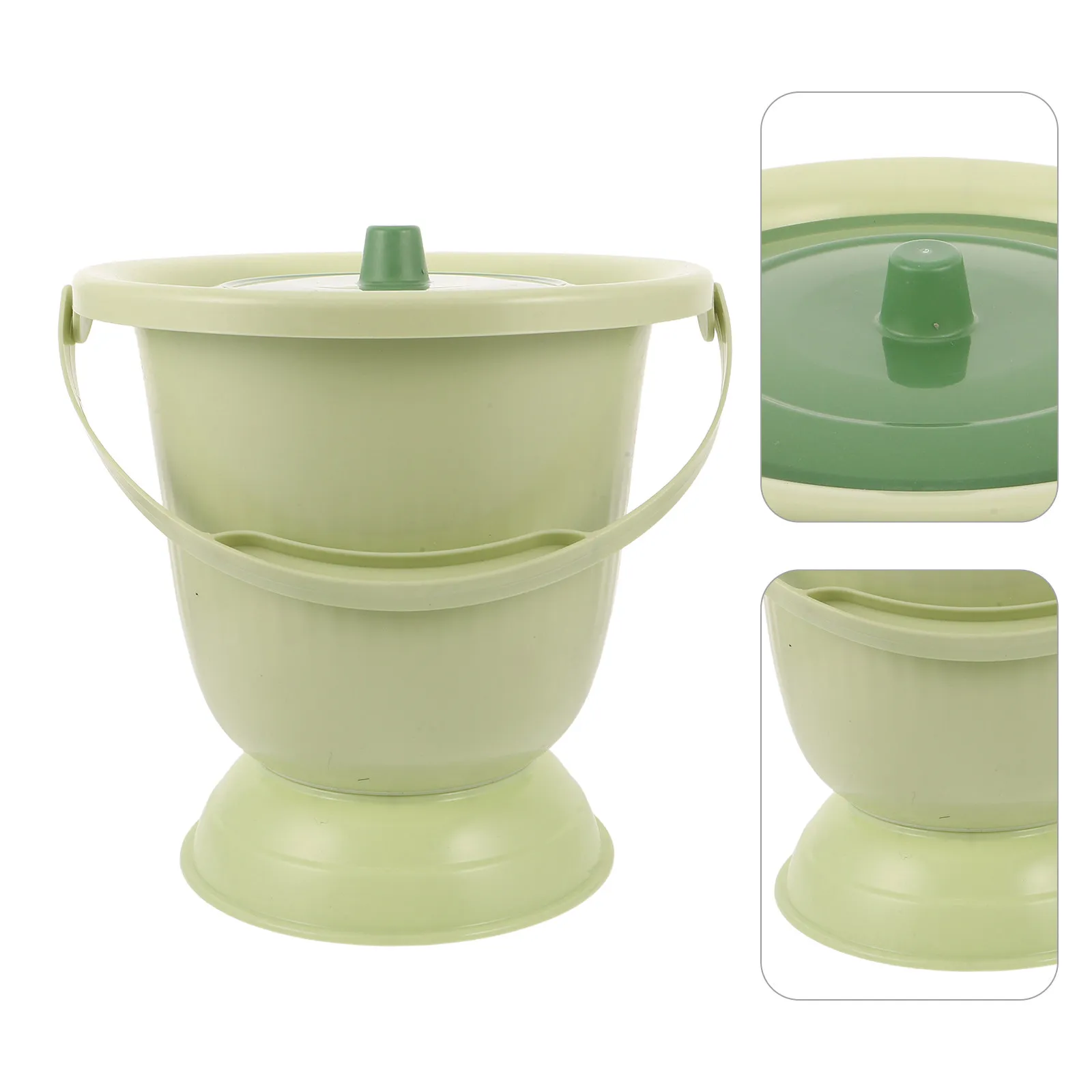 Potty Pee Pail Covered Urinal Splashproof Lid Bedside Commode Bucket Portable Toilet Elderly Pregnant Women Disabled Indoor