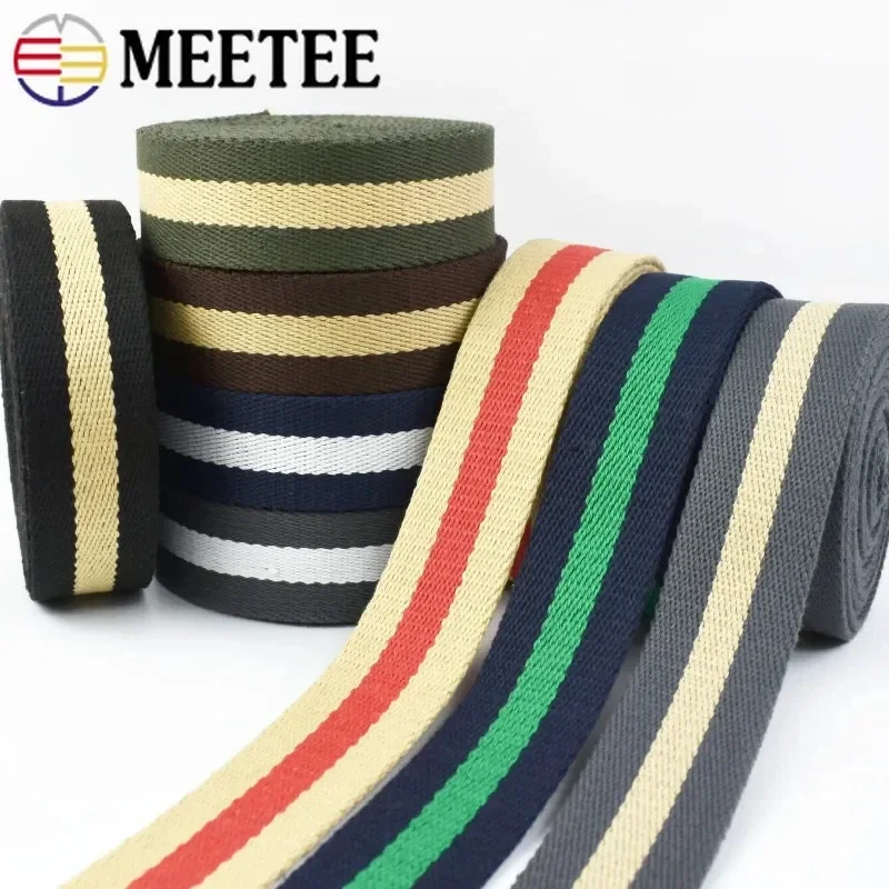 4Meters 38mm 2.5mm Thick Polyester Cotton Webbing DIY Sewing Jacquard Ribbons Clothes Bag Straps Hats Decorative Tapes