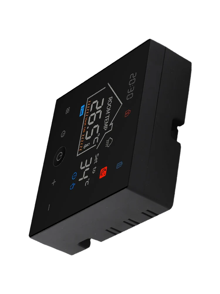 وحدة تحكم الغرفة الرقمية LCD ترموستات إدارة التدفئة تصميم مثبت على الحائط خيارات البرمجة الأسبوعية مادة ABS