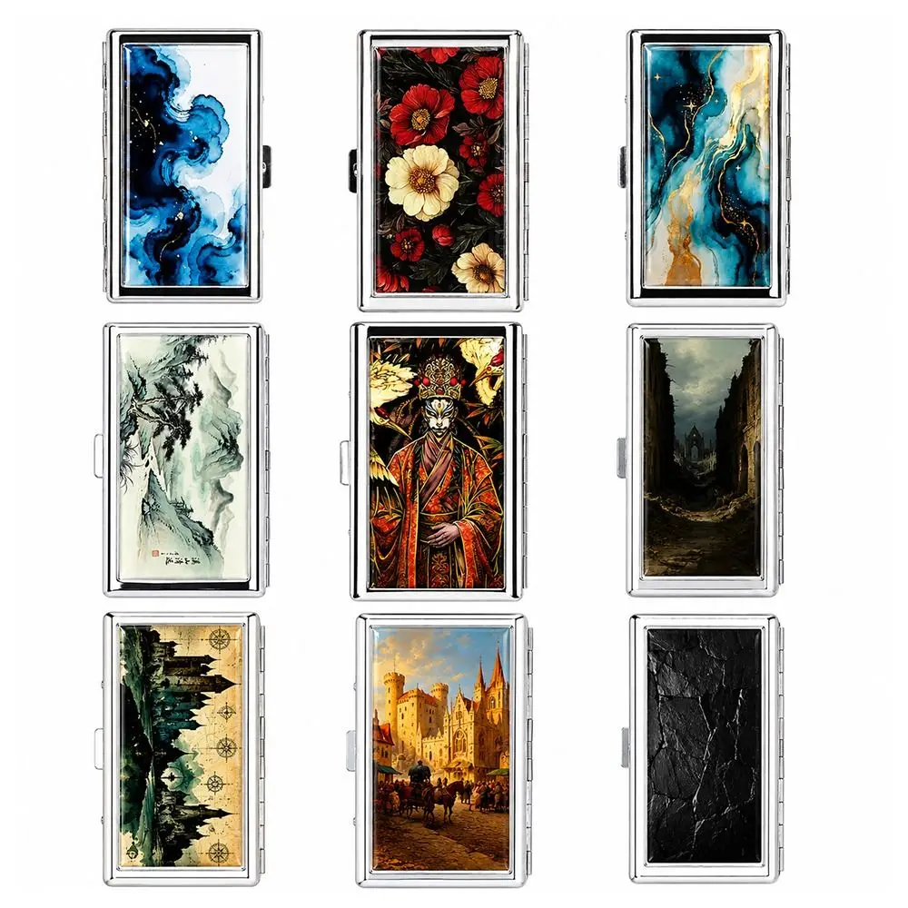 Vintage-Style Vintage Card Case Versatile Design Metal Material Metal Case Multi-function Easy Snap Card Holder ID Card Holder