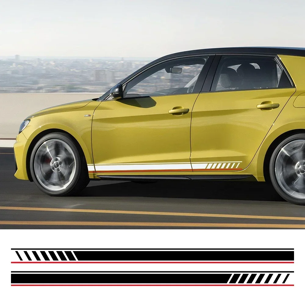 

Car Side Stripe Sticker Waterproof Decals Styling Accessories For Audi A1 8X GB GBA Sportback Quattro Ego Plus TFSI E-Tron Urban