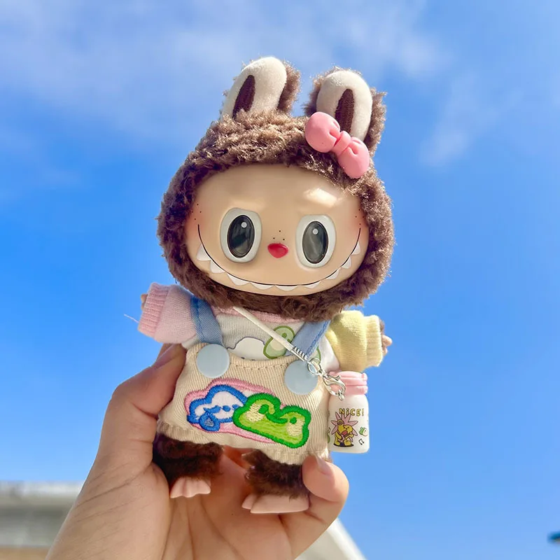 17cm Plush Doll'S Clothes Outfit Accessories For Korea Kpop Exo Labubu V1 V2 Idol Dolls Goose Dinosaur Macaron Clothing Gift