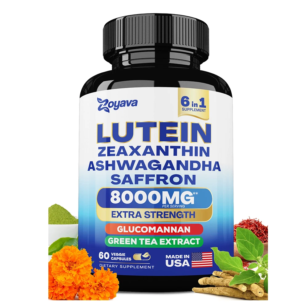 

Lutein & Zeaxanthin Supplement 8000 mg Eye Vitamins with Saffron for Adults Eye Health Supplement