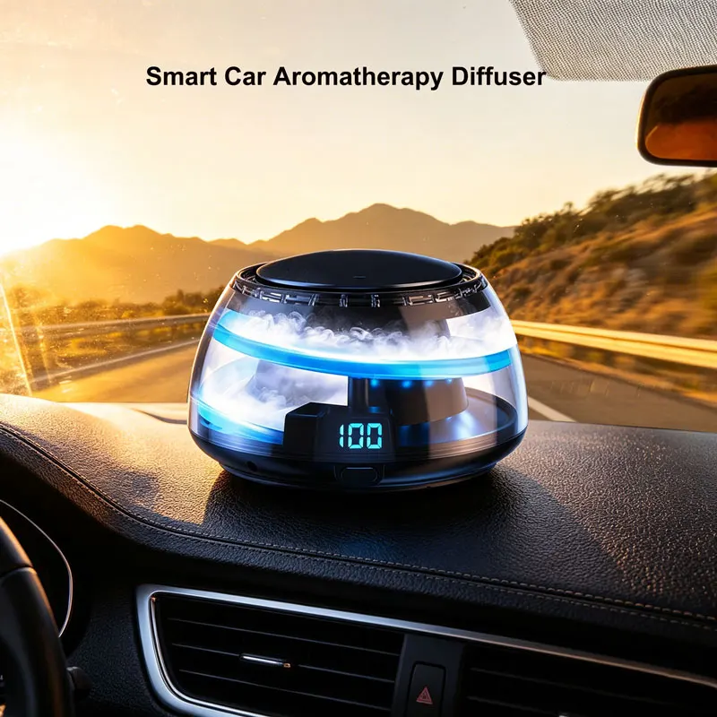 

Smart Car Aromatherapy Diffuser with Mist Diffusion Multi Color LED Lighting for Fresh Vehicle Air Freshener Car & Office