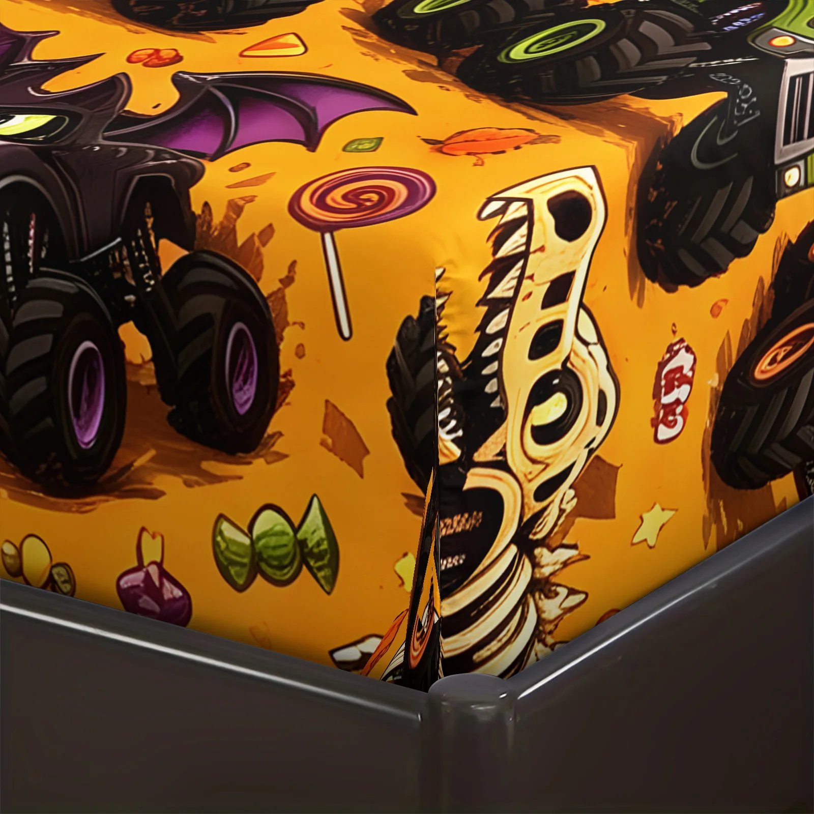Halloween Monster Truck Fitted - огляд і ціна Fitted Sheet Deep