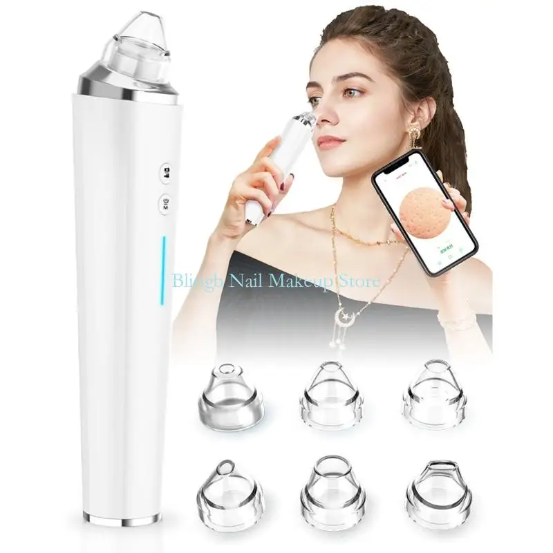 28TA Advanced Blackhead Vakuum -Gerätsschwarzkopf -Entferner und 6 Saugköpfe