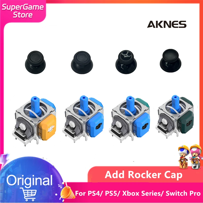 AKNES  TMR Electromagnetic Joystick for PS4 PS5 Gamepad Repair for Switch Pro Xbox Series Controller Replacement rocker cap