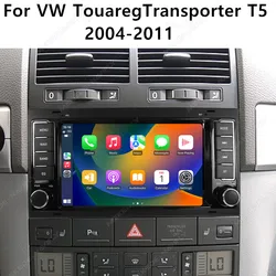 7 Inch IPS Screen Android 15 Car Radio for Volkswagen VW Touareg Multivan T5 Transporte Carplay Auto Multimedia GPS 2Din Stereo