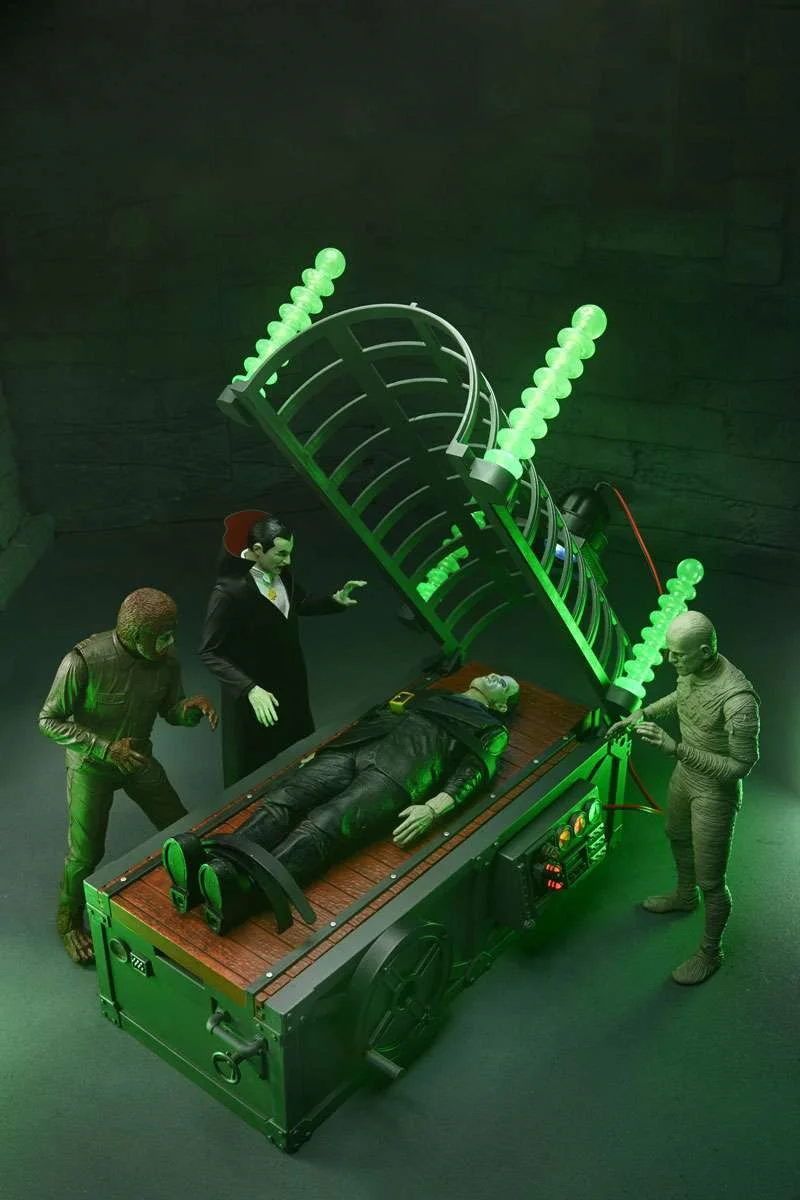 Genuine neca 60998 monster Frankenstein  Electric bed accessories 10 inches figure model