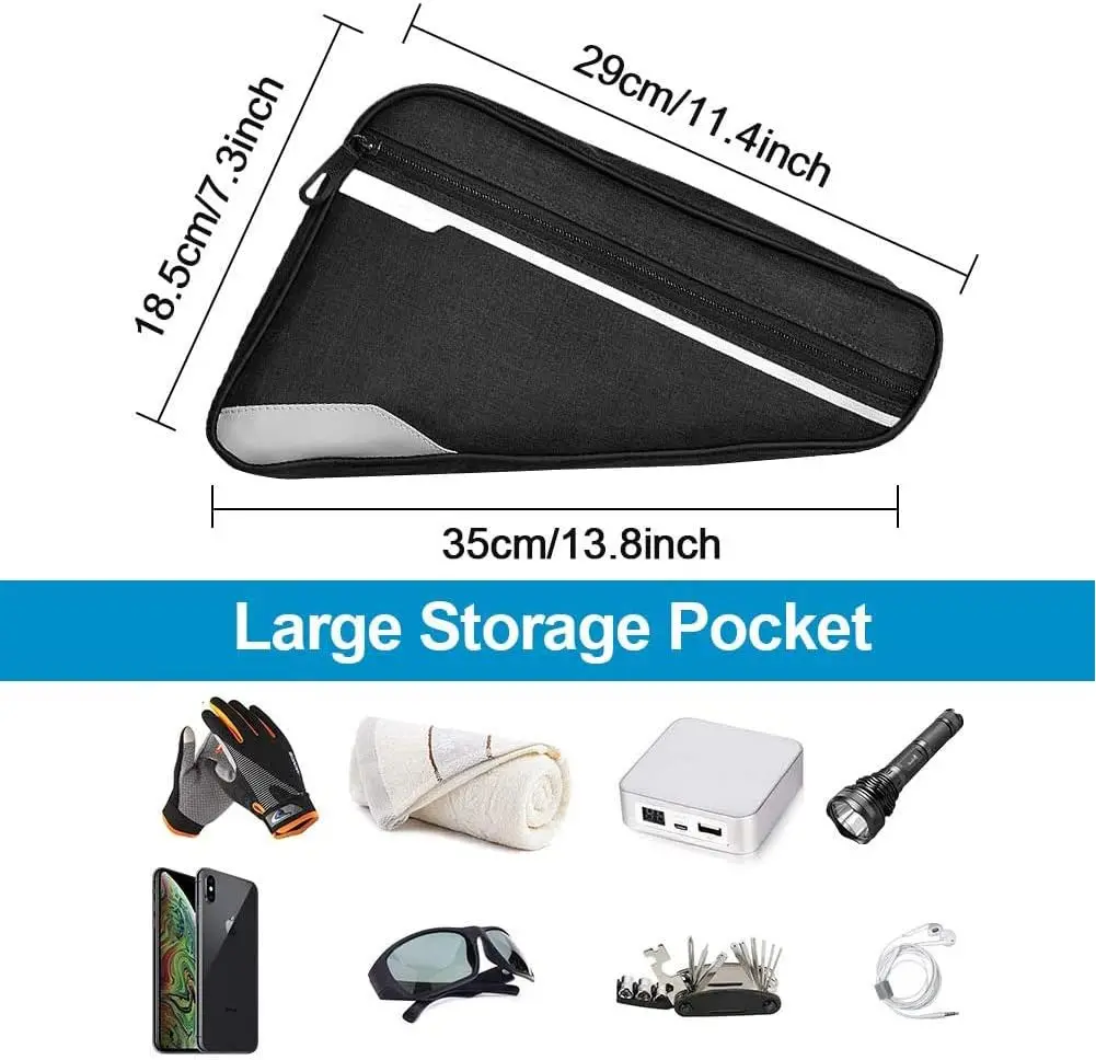 Bike Triangle Frame Bag - Bicycle Storage Bag Bike Accessories Road Mountain Cycling Saddle Pouch Bag Bicycle Accessories Bag - view 3