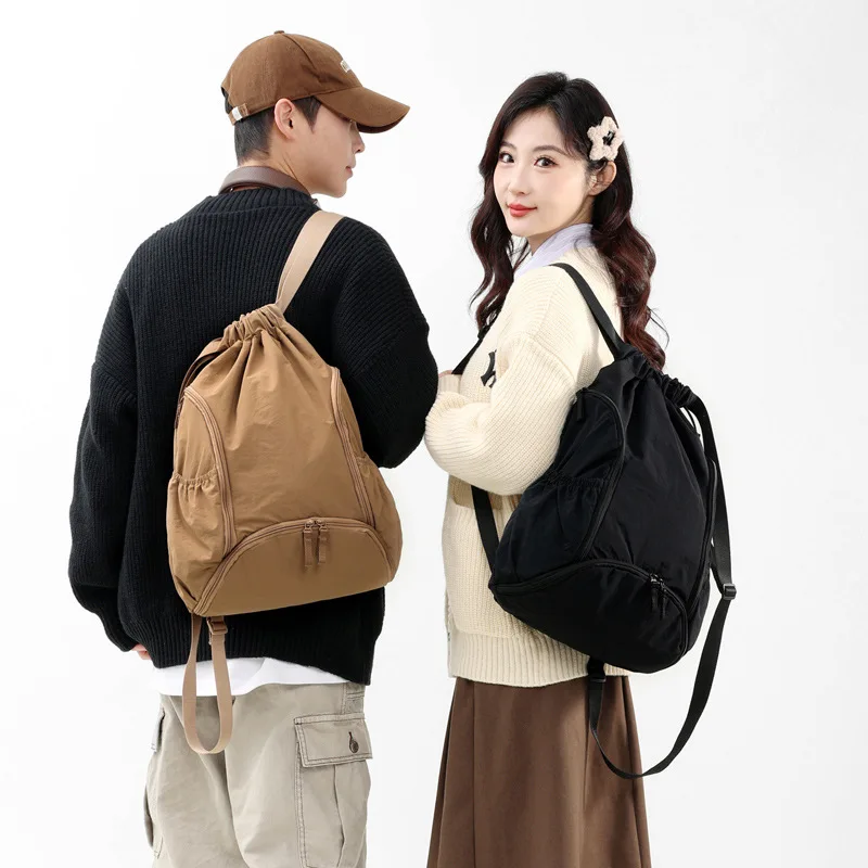Lightweight Large Capacity Drawstring Backpack For Women Fashion Casual Travel Sports Gym Sackpack Fits 14 Inch Laptop Multiple
