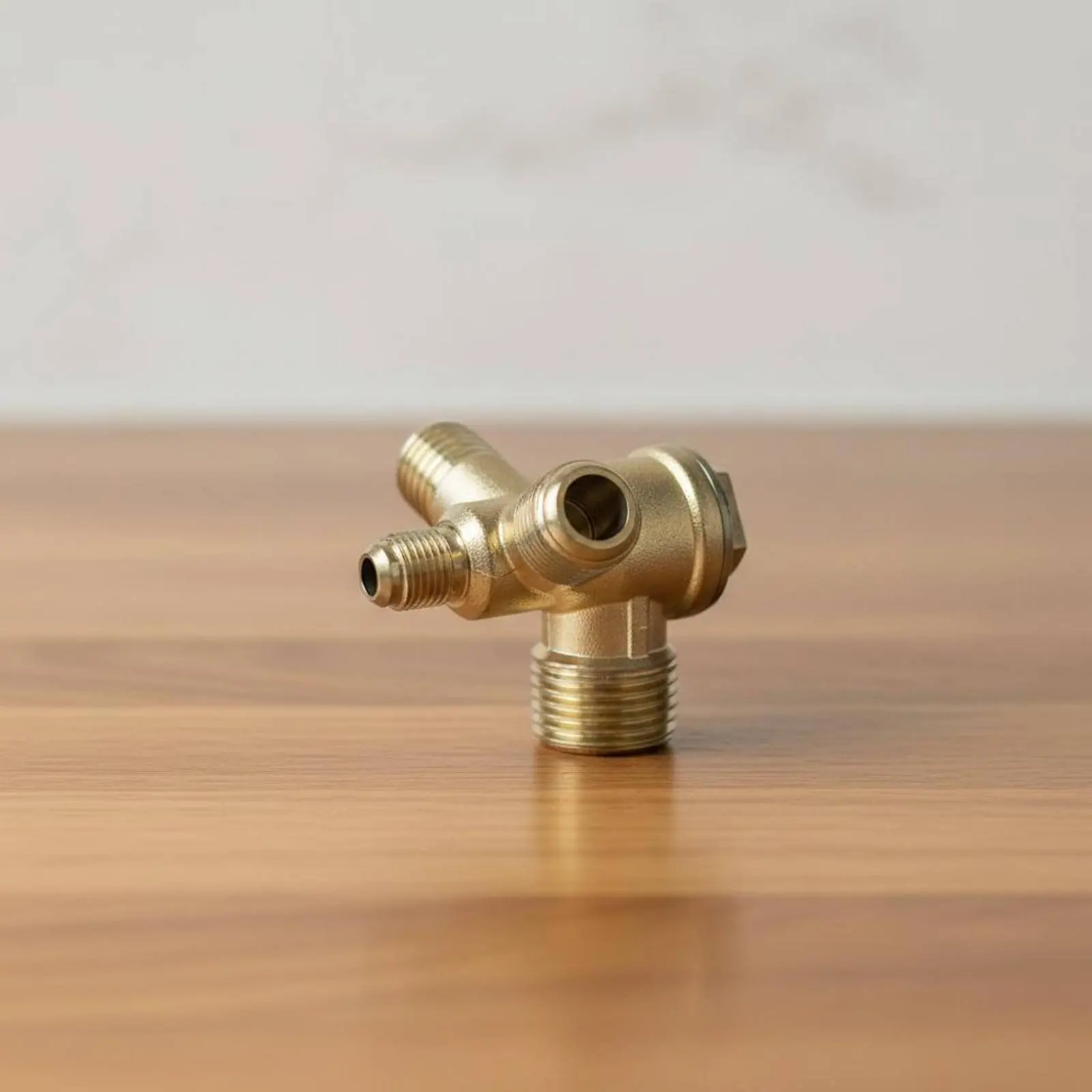V Type Compressor Valve Zinc Alloy Compressor Check Valve Tool Part Threaded Brass for Technicians, Workshop