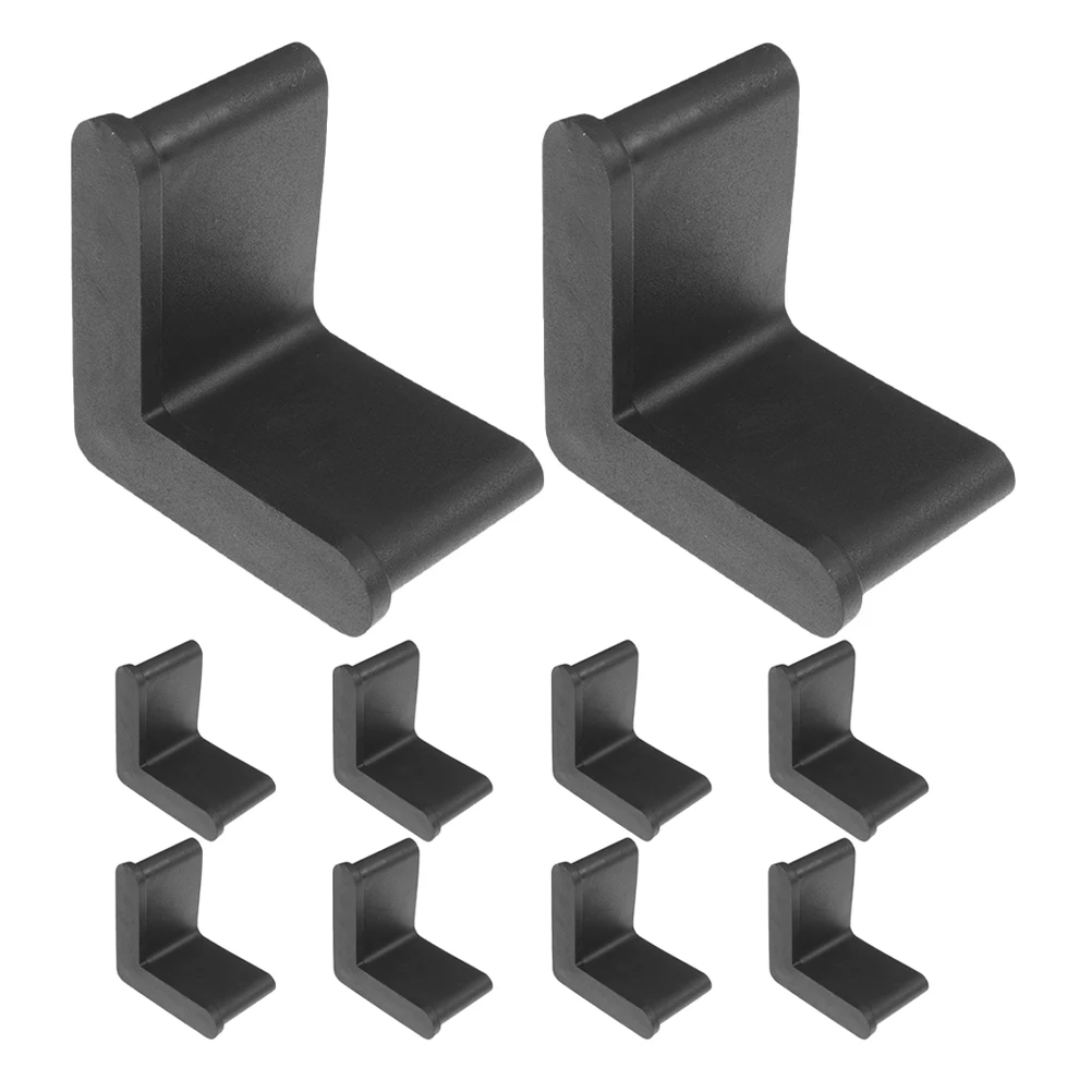 

10pcs niture Leg Protectors Rubber Bed Feet Covers Black L Shape Angle Pads Stool Chair Floor Protectors Durable Antislip