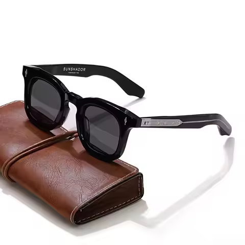 Handmade Top Quality Round Acetate Sunglasses For Men Women Classic Sunglasses outdoor UV400 Protection Logo Customization