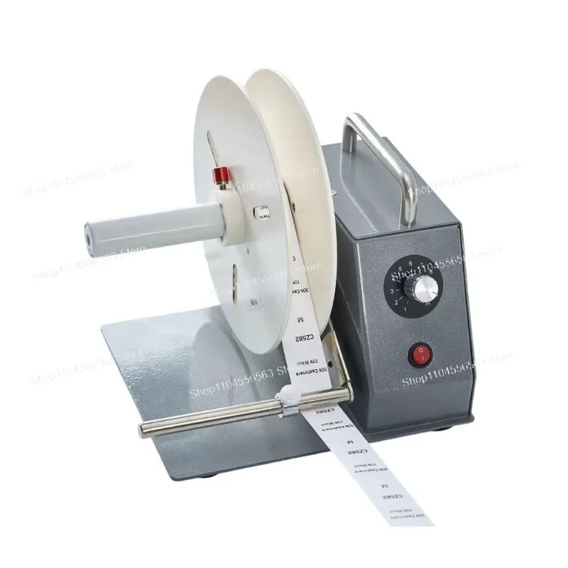 CB-568 Adjustable Speed Automatic Label Rewinder for Thermal Paper Barcode Labels Hang Tags Wash Care Label Rewinding Machine