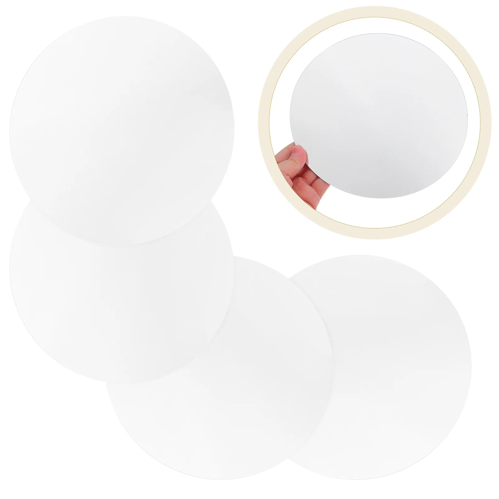 

8Pcs Mirror Stickers High Definition Acrylic Self Adhesive Round Wall Mirror Tiles Bathroom Bedroom Door Decor
