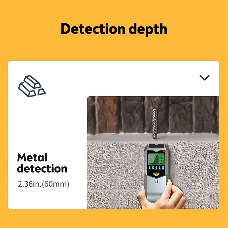 Detektor elektroniczny 5 w 1 wzmocnień w ścianie wykrywacz czujnik skaner ścienny środek krawędzi wykrywania wiązki drewna/metalu/prądu przemiennego