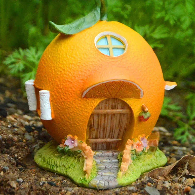 Originality Orange Room Figurines Aesthetic Living Room Bedroom Cute Figurine & Miniature Modern Cabinet Home Decor Estatua FYFM