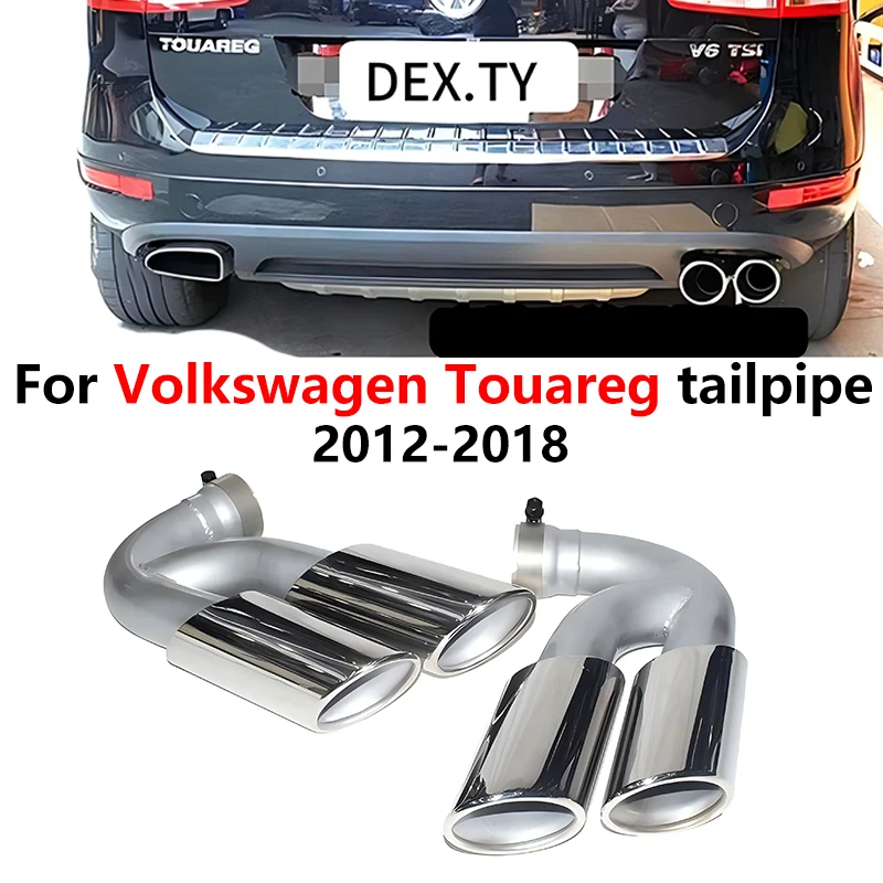 For 2012-2018Volkswagen Touareg V6 V8 The Original Rectangle Upgrade Four Outlet Sports Exhaust Tip