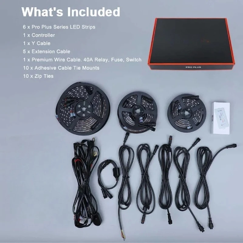 Fotografia 5: Pro Plus Underglow Light LED Carro IP68 Alta Qualidade Under Glow 6pcs Chasing Underglow Light Kit para Carro