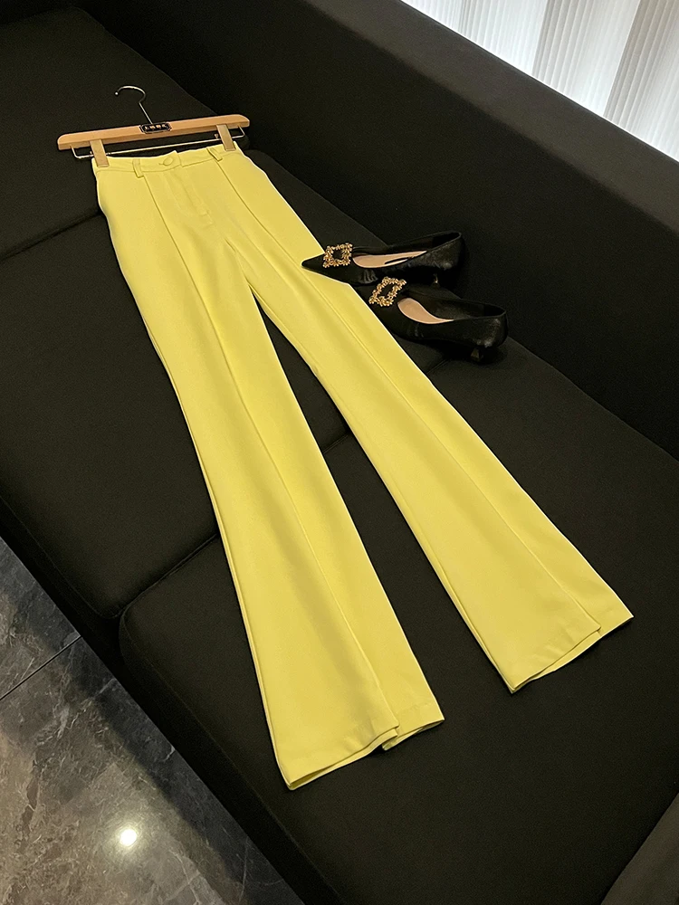 Ele Godd Sle Profional Suit Faion One Button Cloth Button Midi Suit Pants Set Two Piece Set A6370 Long Sve