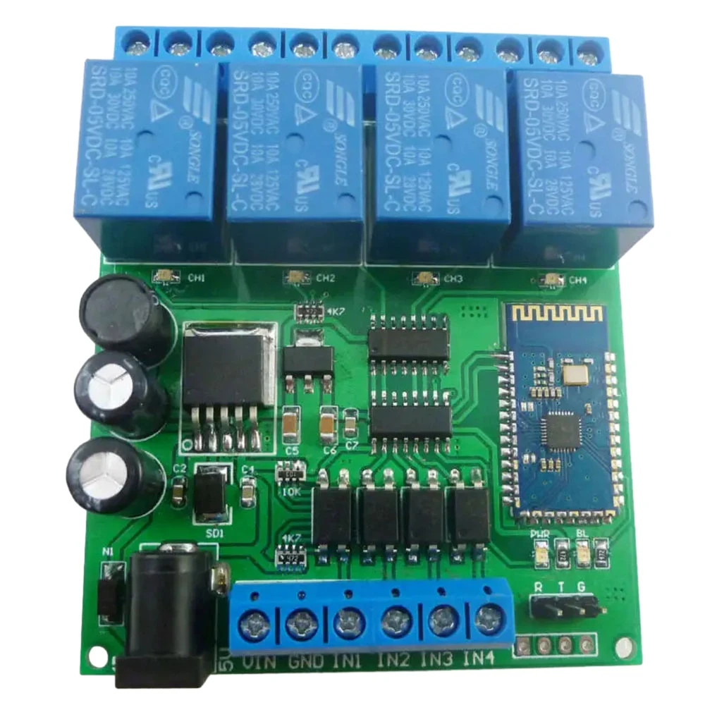 

CE041 DC 5V 9V 12V 24V 4 Channel Relay Module Android App Wireless Remote Controller for Smart Home Motor LED Car Control System