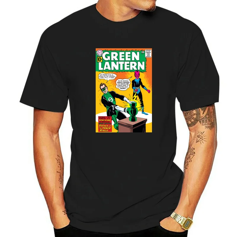 Green Lantern T Shirt Green Lantern And Sinestro Cover T-Shirt Short-Sleeve 6xl Tee Shirt Cute Printed Male Cotton Summer Tshirt