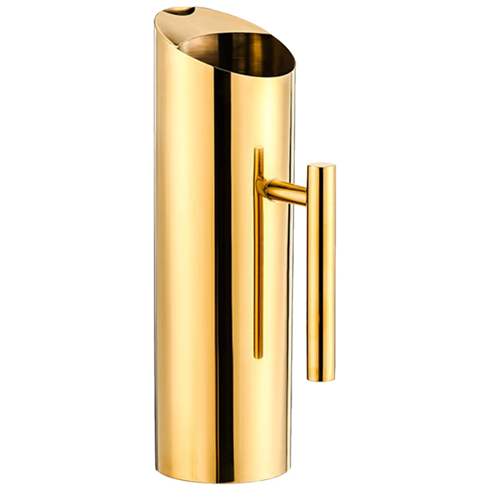 

Чайник для холодной воды 1,5/2 л с ручкой, золотой горшок для сока из нержавеющей стали, большой емкости, современный кувшин для напитков для сока, кофе, вина