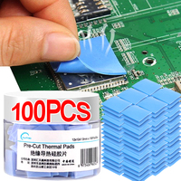 100PCS Thermal Pad Soft Silicone Thermal Conductive Pads for Laptop CPU GPU Heatsink High Temperature Resistance Motherboard