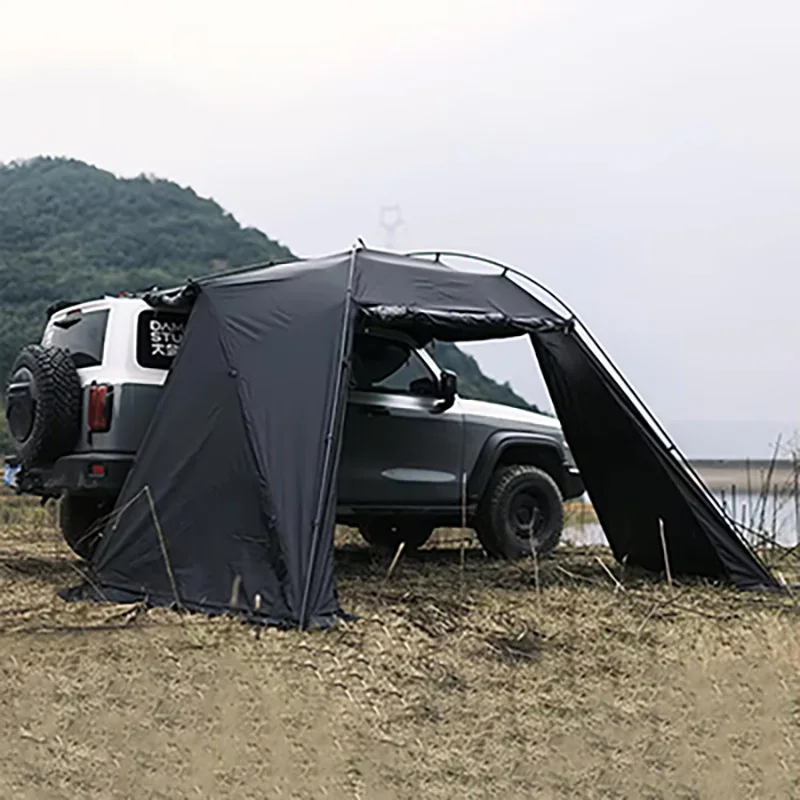 

Боковой тент автомобиля ручной работы, водонепроницаемая палатка на заднюю дверь, УФ-тень, уличное укрытие для путешествий, кемпинга, автомобильный удлинительный навес