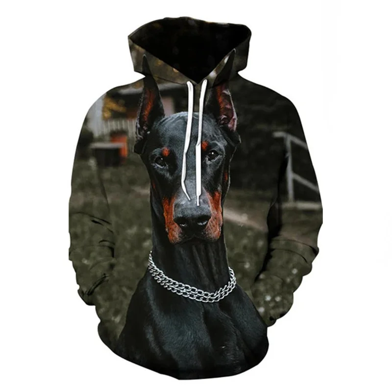 

Hoodies Men Hooded Sweatshirt Pocket Pullover Hoodies Animal pattern dog 3d Print Sweatshirt for Women Men hoodie men clothing