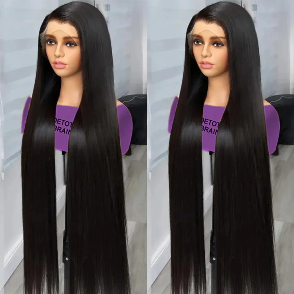 

Straight 13x4 Lace Frontal Human Hair Wig 13x6 Remy Lace Front Wig Pre Plucked Brazilian 30 32 Inch Human Wig For Women On Sale